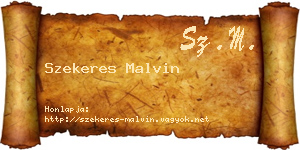 Szekeres Malvin névjegykártya